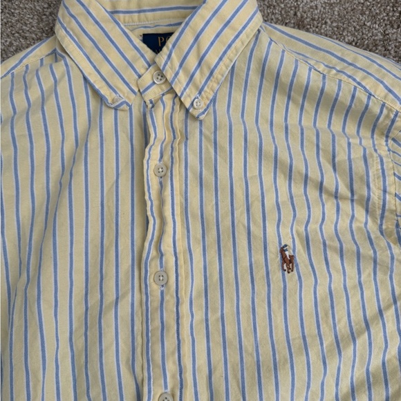 Ralph Lauren Yellow and Blue Classic Fit Button Down Shirt - Picture 3 of 4
